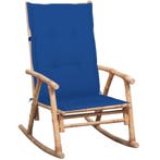 vidaXL Schommelstoel met kussen bamboe, Tuin en Terras, Tuinstoelen, Verzenden, Nieuw, Hout