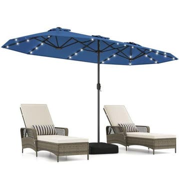 2dekans | Coast Tuinparasol met Solar LED – Kantelbare, Ophalen of Verzenden, Zo goed als nieuw