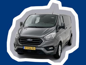 Ford Transit Custom 300 2.0 TDCI L2H1 Limited DC 170pk Navig, Automaat, Stof, Gebruikt, Euro 6