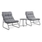 Tuinset Malmö 3-delige loungeset met tafel en 2 stoelen tuin, Tuin en Terras, Verzenden, Nieuw