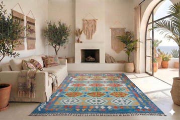 Kleurrijke kilim - ongebruikt - Vloerkleed - 240 cm - 180 cm, Huis en Inrichting, Nieuw
