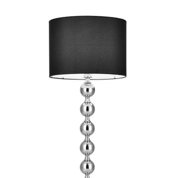 Vloerlamp Dallas staande lamp 155 cm E27 chroom en zwart, Huis en Inrichting, Verzenden, Nieuw