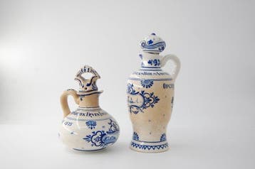 De Porceleyne Fles, Delft - Vaas (2) - Creamware - D 1882