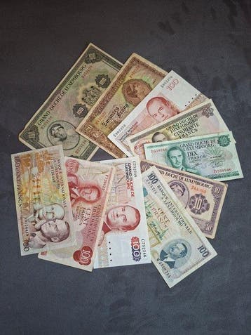 Luxemburg. - 10 banknotes - various dates (Zonder