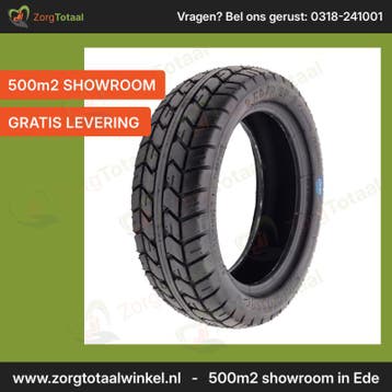 Scootmobiel buitenband 2.50/3.70-8 (330x90) - 90/70-8 zwar.., Ophalen of Verzenden, Nieuw, Overige merken