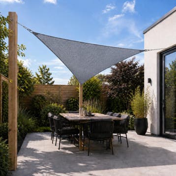 Schaduwdoek hdpe grey 3x3x3m, Verzenden, Nieuw