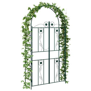 vidaXL Tuin Boog Groen 115 x 37 x 226 cm Staal, Tuin en Terras, Verzenden, Nieuw