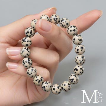 AAA-klasse Natuurlijke Dalmatijnse Jaspis Elastische Armband