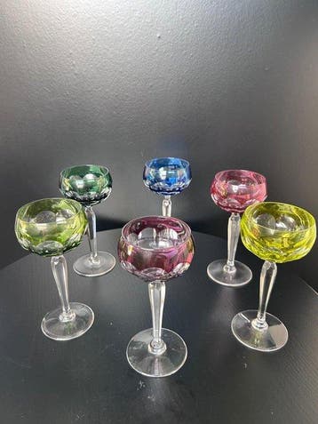 Val Saint Lambert - Wijnglas (6) - Kristal