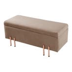Bankje Dals met opbergruimte 100x40x42 cm bruin [en.casa], Huis en Inrichting, Verzenden, Nieuw