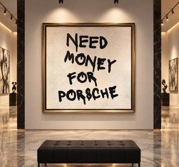 Timo Wedell - Need Money for Porsche - XL - Street Pop Art