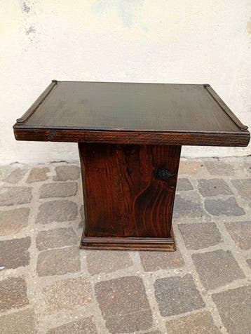 Kruk - hard hout - Voetstuk van massief hout