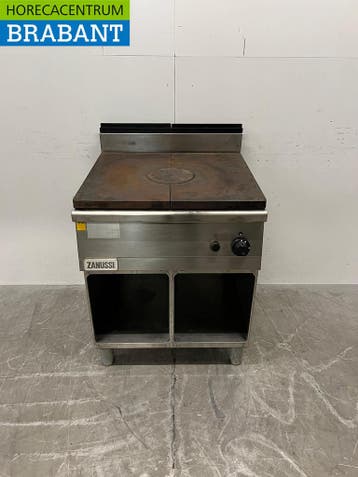 RVS Zanussi Doorkookplaat Kookplaat 70 cm GAS Horeca, Ophalen of Verzenden, Gebruikt