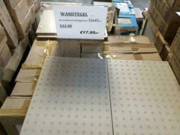Restpartijen ! Keros Domino Pergamon 33x45cm € 17.95 inc BTW, Doe-het-zelf en Verbouw, Tegels, Nieuw, 20 tot 40 cm, 10 m² of meer