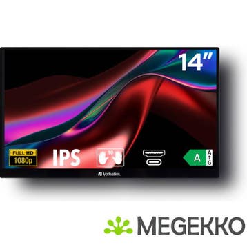 Verbatim PMT-14 14  Full HD Touchscreen Portable IPS Monitor, Verzenden, Nieuw, Verbatim