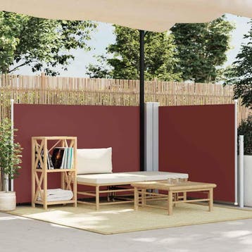 vidaXL Windscherm uittrekbaar 120x600 cm bruin, Verzenden, Nieuw