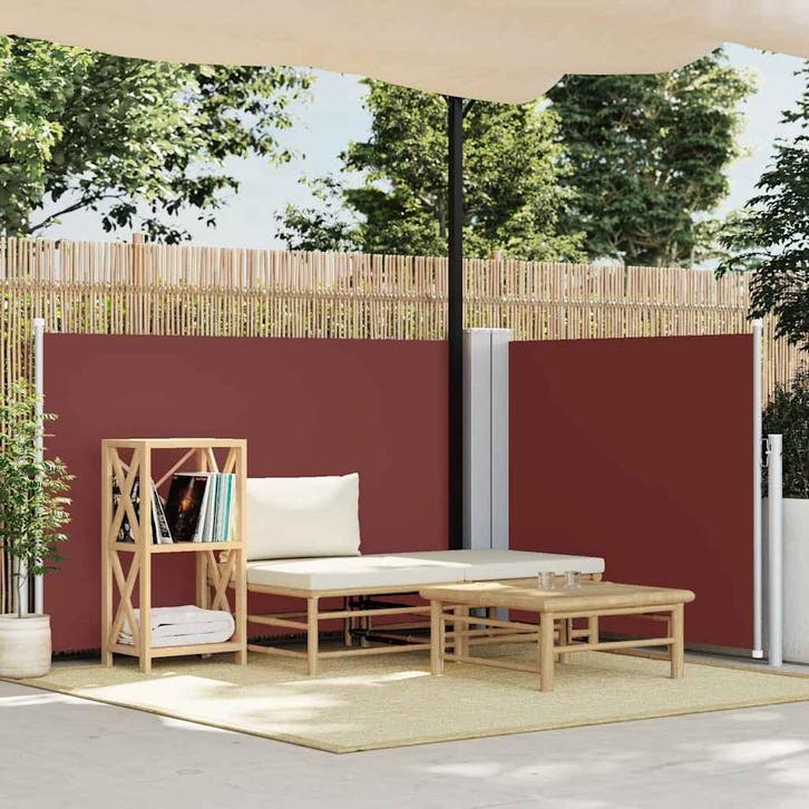 vidaXL Windscherm uittrekbaar 120x600 cm bruin, Tuin en Terras, Zonneschermen, Nieuw, Verzenden