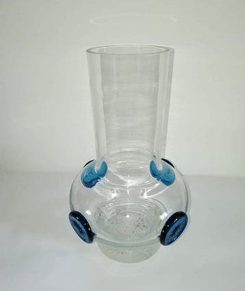 Vaas - H. 30 cm - Glas - Ruimtevaarttijdperk