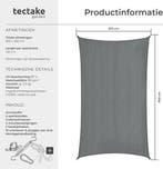 2dekans | tectake® Rechthoekig Schaduwdoek Sunny - 3 x 5 m -, Tuin en Terras, Partytenten, Ophalen of Verzenden, Zo goed als nieuw