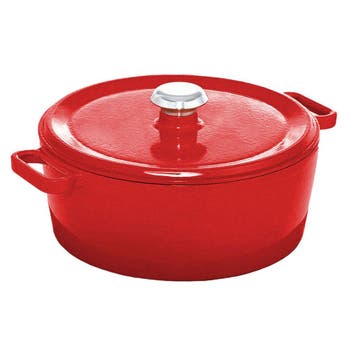 GGM Gastro | Gietijzeren braadpan - Ø 240mm - Rood |, Verzenden, Nieuw