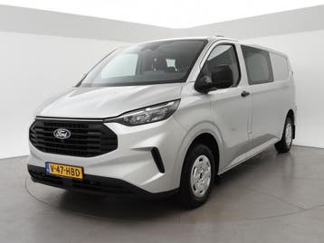 Ford Transit Custom 300 2.0 TDCI L2H1 6-PERS DUBBEL CAB. + T, Stof, Gebruikt, Euro 6, Ford