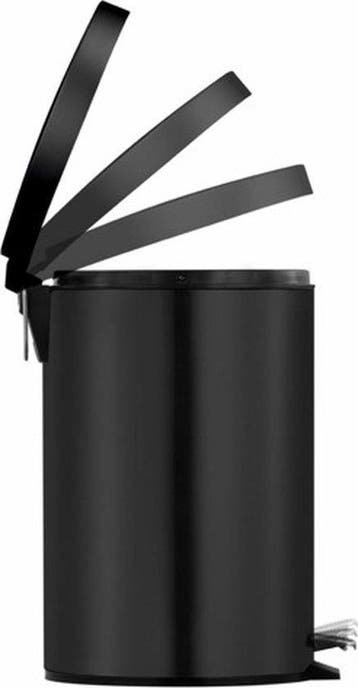 V-Part Pedaalemmer 3 liter - Steel - zwart - Prullenbak, Ophalen of Verzenden, Nieuw