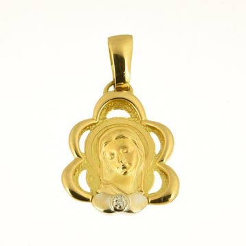 Hanger - 18 karaat Geel goud Diamant (Natuurlijk)