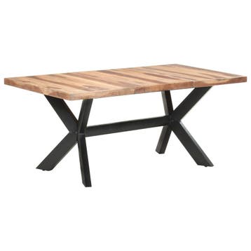 vidaXL Eettafel 180x90x75 cm massief hout met honingkleurige, Verzenden, Nieuw