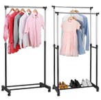 Kledingrek op Wielen – Verstelbaar met Dubbele Stang 150 cm, Verzenden, Nieuw