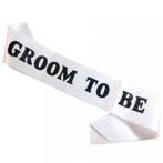 Sjerp Groom to Be wit met zwarte letters, Verzenden, Nieuw, Feestartikel, Geboorte of Huwelijk