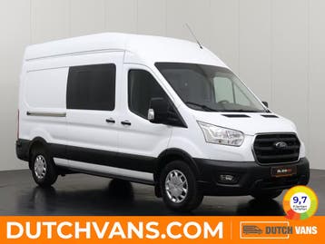 Ford Transit 2.0TDCi Dubbele-cabine 2021 L3 H3 Diesel, Auto's, Euro 6, Wit, Nieuw, Ford