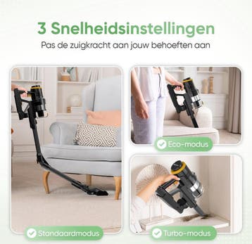 Heevey steelstofzuiger draadloos - Zonder zak - 60 min, Ophalen of Verzenden