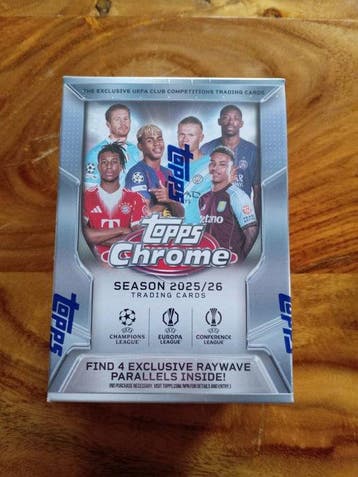2025/26 Topps Chrome, Chrome UCC Erling Haaland, Lamine, Nieuw