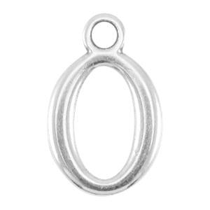 DQ bedel Letter O - Antiek Zilver 15,5 x 9,5 mm oogje: va..., Ophalen of Verzenden, Nieuw, Bedel