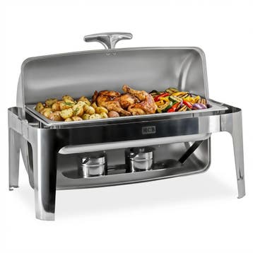 HCB Chafing dish - rolltop - 1/1 GN - 9 liter - RVS, Verzenden, Nieuw in verpakking, Overige typen