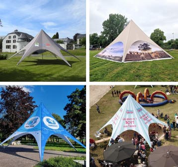 Stertent Vega Polyester - diameter 14 meter (PVC Partytent), Verzenden, Nieuw, 2 meter of meer, Partytent