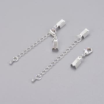 2 x Veterklem met sluiting incl. verlengketting 12 x 7,5..., Ophalen of Verzenden, Nieuw, Overige typen