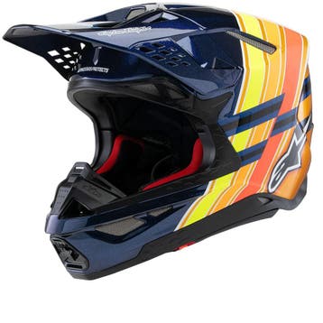 Alpinestars S-M10 TLD Edition 25 Donkerblauw Oranje Geel, Nieuw met kaartje, Overige merken, Heren, Offroadhelm