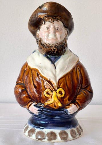 Nimy les Mons - Vaas - marine - Majolica - Barbotine-kruik, Antiek en Kunst, Antiek | Glas en Kristal