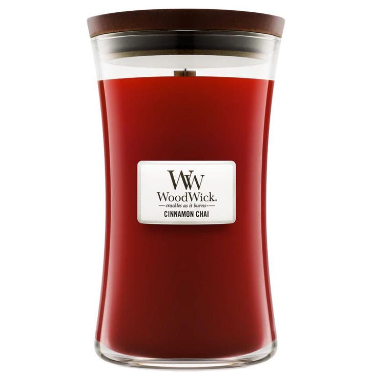 WoodWick Cinnamon Chai Large Candle - 611gr, Sieraden, Tassen en Uiterlijk, Uiterlijk | Haarverzorging, Overige typen, Nieuw, Ophalen of Verzenden