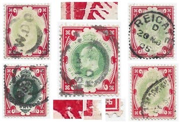 Groot-Brittannië 1902 - 5 Groot-Brittannië 1902/1905, 1/-, Gestempeld