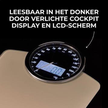 2dekans | LUCAVITA® Personenweegschaal Dual Display Retro, Ophalen of Verzenden, Zo goed als nieuw