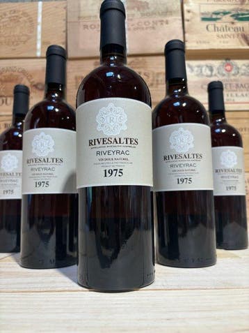 1975 Domaine Riveyrac Rivesaltes - Rivesaltes - 5 Flessen, Nieuw