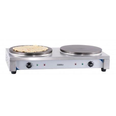 Crepes maker dubbel RVS elektrisch | 2x 2.2kW | Gietijzeren, Zakelijke goederen, Horeca | Keukenapparatuur, Nieuw in verpakking