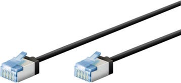 Ultraflexibele  0,25M CAT 6A-patchkabel, slank, U/FTP, zwart, Ophalen of Verzenden, Nieuw