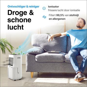 Luchtontvochtiger en Luchtreiniger - 20L - HEPA filter, Witgoed en Apparatuur, Verzenden, Zo goed als nieuw