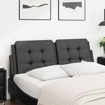 vidaXL Hoofdbordkussen Zadar 120 cm kunstleer zwart, Verzenden, Nieuw, Zwart, Overige materialen