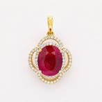 Zonder minimumprijs - Hanger - 14 karaat Geel goud - 3.77ct.