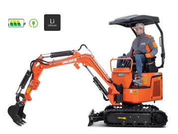 DELEKS® E110 Elektrische Minigraver 1.1t - 4000W Lithium, Ophalen of Verzenden, Graafmachine