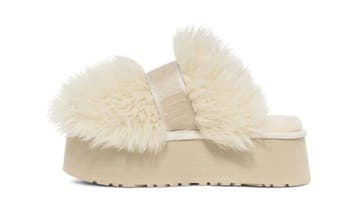 UGG Sustainable Fluff Momma Slide White (Womens), Nieuw
